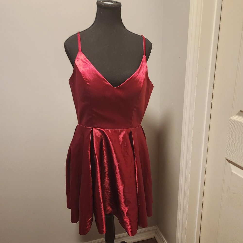 Red Satin ballet gown size: 12